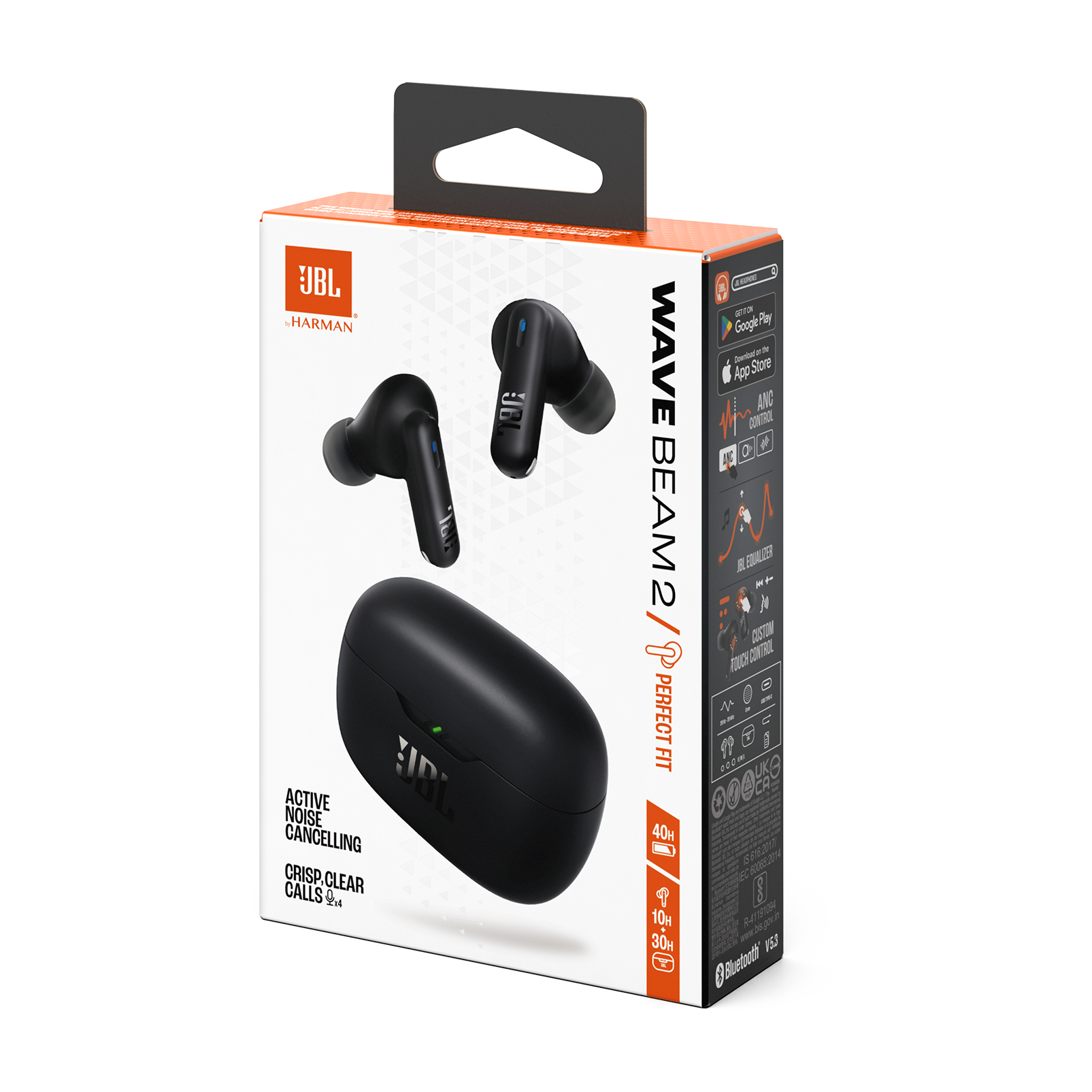 JBL Wave Beam 2 - Black - True Wireless Noise Cancelling Earbuds - Detailshot 15